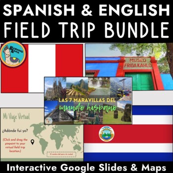 Preview of Virtual Field Trip Bundle in ENGLISH & SPANISH
