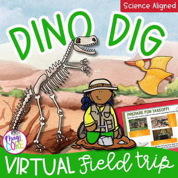 Preview of Virtual Field Trip Dinosaur Dig & Paleontology Google Slides Digital Activity
