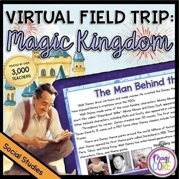 Preview of Virtual Field Trip Disney World's Magic Kingdom Google Slides Digital Resource