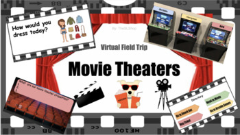 Preview of Virtual Field Trip: Movie Theaters + Social Skills Great for Life Skills Classes