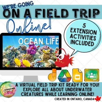 Preview of Virtual Field Trip: Ocean Life! Distance Learning Google Slides