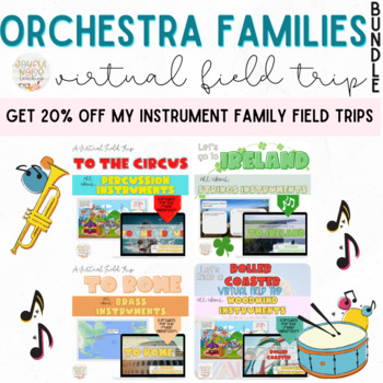 Preview of Virtual Field Trip Orchestra Families Distance Learning Activities Bundle