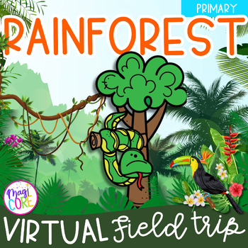 Preview of Virtual Field Trip Rainforest Habitat Animals Google Slides Seesaw 1st Grade