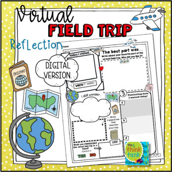 Preview of Virtual Field Trip Reflection | Digital Learning | Distance Learning