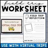 Virtual Field Trip Reflection Worksheet