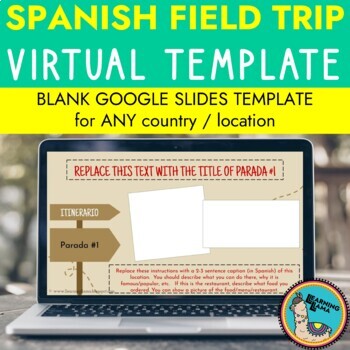 Preview of Virtual Field Trip Template for Spanish Class