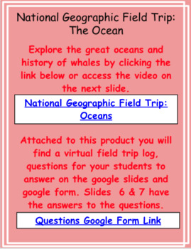 Preview of Virtual Field Trip: The Ocean