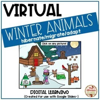 Preview of Virtual Field Trip WINTER ANIMALS (hibernate/migrate/adapt) {Google Slides™}