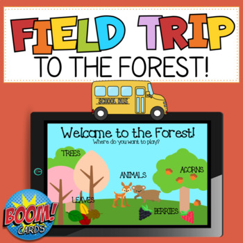 Preview of Virtual Field Trip: into the Forest! (BOOMCARDS)