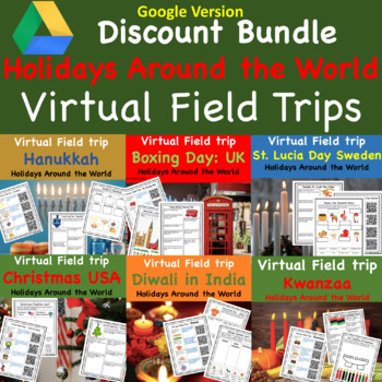 Preview of Virtual Field Trip of Winter Holidays Around the World Bundle Digital