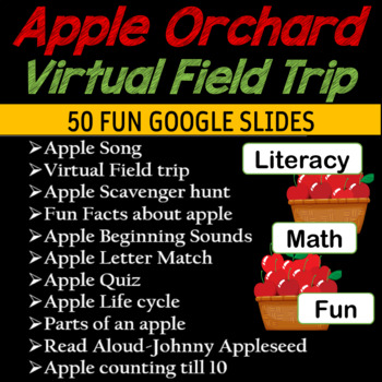 Preview of Virtual Field Trip to Apple Orchard | Fun Fridays – 50 Google Slides