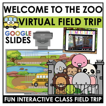 Preview of Virtual Field Trip to the ZOO| Digital FUN FRIDAY Zoo Animal Unit | Kindergarten
