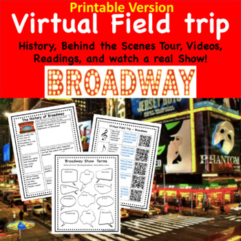 Preview of Virtual Field trip to Broadway For Chorus Band Art
