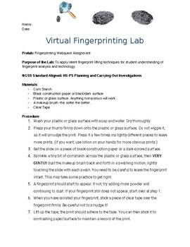 Preview of Virtual Fingerprinting Lab