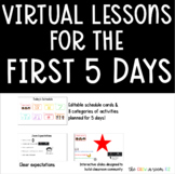 First Week of School Lesson Plans for Distance Learning