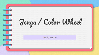 Preview of Virtual Game: Color Wheel / Jenga TEMPLATE