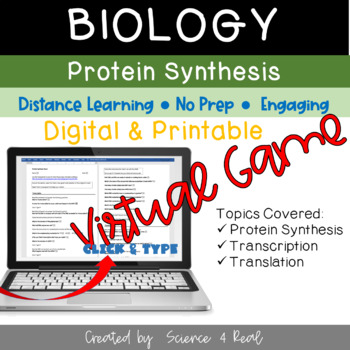 Preview of Protein Synthesis - Virtual Game/Simulation (Digital/Printable)