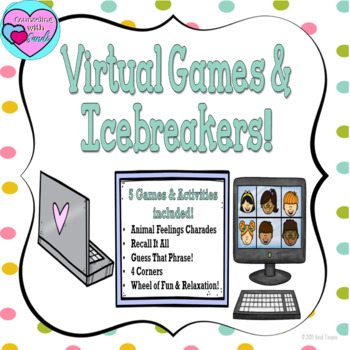 Preview of Virtual Games & Icebreakers 5 interactive fun games to build relationships