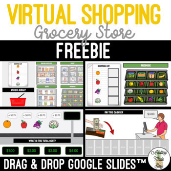 Preview of Virtual Grocery Shopping FREEBIE