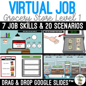 Preview of Virtual Grocery Store Job Level 1 SS