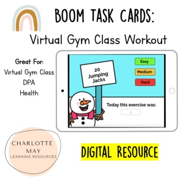 Preview of Virtual Gym Workout: Boom Task Cards!