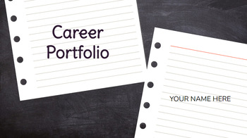 Preview of Virtual Interactive Career Portfolio/Notebook