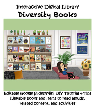Preview of Virtual Interactive Digital Library Diversity Books EDITABLE