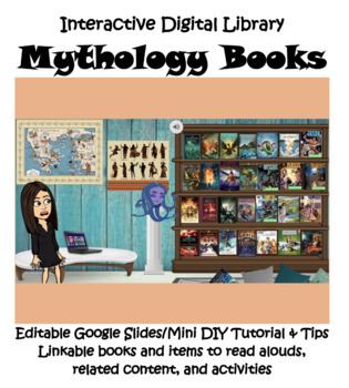 Preview of Virtual Interactive Digital Library Mythology Books EDITABLE