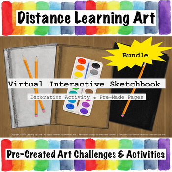 Preview of Virtual Interactive Sketchbook Bundle with Audio Instructions!