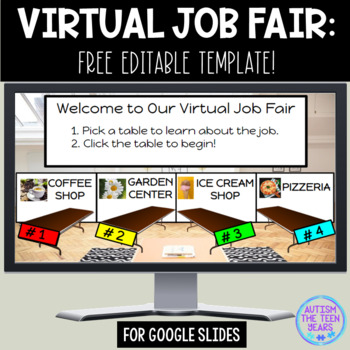 Preview of Virtual Job Fair Templates for Google Slides {FREEBIE}