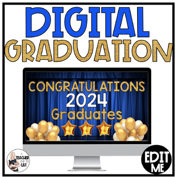 Preview of Virtual Kindergarten Graduation | Digital Graduation Slides