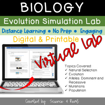 Preview of EVOLUTION - Natural Selection - Virtual Lab/Simulation (Digital/Printable)
