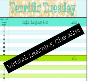 Preview of Virtual Learning Checklist