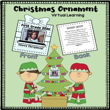 Preview of Virtual Learning Christmas Ornament Craft Distance Learning