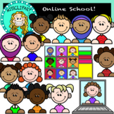 Virtual Learning Clipart (color and B&W){MissClipArt}