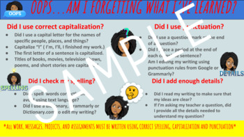 Preview of Virtual Learning Communication Reminder Poster