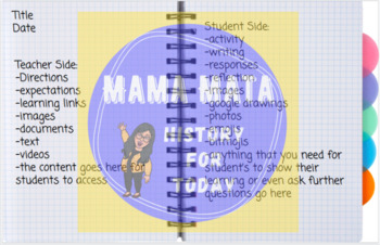 Preview of Virtual Learning Interactive Notebook Slide Backgrounds