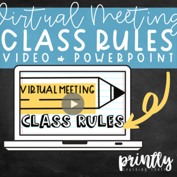 Preview of Virtual Learning Meeting Rules | Zoom & Google Hangouts | Distance Learning