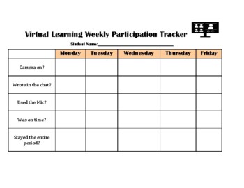 Preview of Virtual Learning Participation Tracker