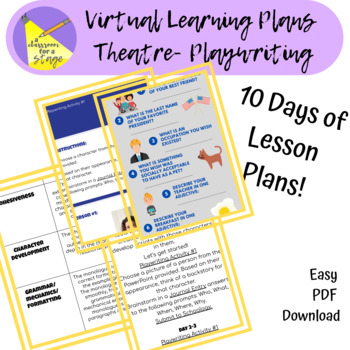 Preview of Virtual Learning- Playwriting Unit Bundle