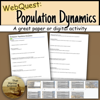 Preview of AP® Env Science Unit 3.8 WebQuest - Population Dynamics w/digital handout + whol