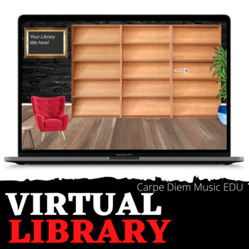 Preview of Virtual Library Backgrounds in Google Slides
