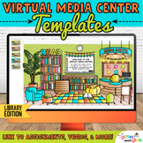 Virtual Library Classroom Background: Editable Digital Res