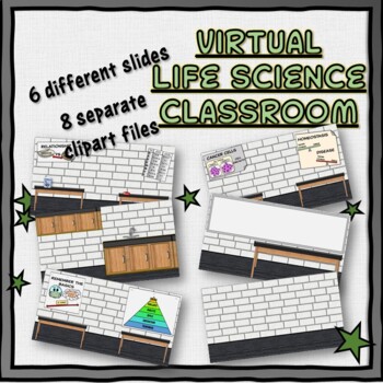 Preview of Virtual Life Science Classroom Backgrounds