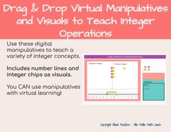 Preview of Virtual Manipulatives, Integer Operations, Number Line & Algebra Tiles