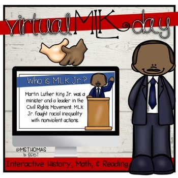 Preview of Virtual Martin Luther King Jr. Day |  Interactive History, Reading, Math