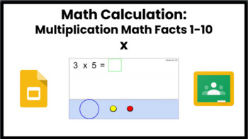 Preview of Virtual Math Facts: Multiplication, Single Digit Factors 1-9 (Editable)