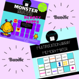 Virtual Math Game Bundle - Monster Memory Match & Multiplication Array Match