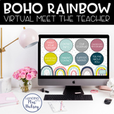 Boho Rainbow Virtual Meet the Teacher - Distance Learning