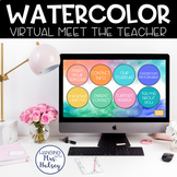 Watercolor Virtual Meet the Teacher - Distance Learning